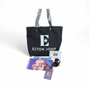 Elton John Canvas Tote Bag and XL Tee Farewell Yellow Brick Road 2019-22 Tour
